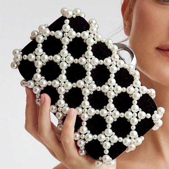 Handbags - 🆕 Pearl Rhinestone Clutch Handbag